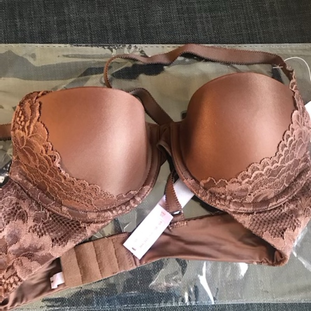 Brown lace bra savage x